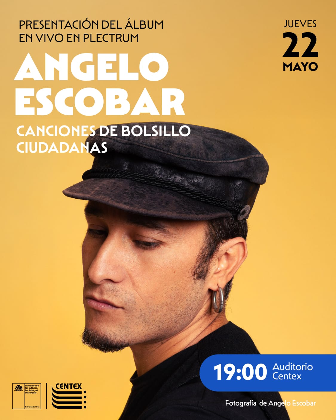 Canciones de Bolsillo presenta al cantautor Angelo Escobar